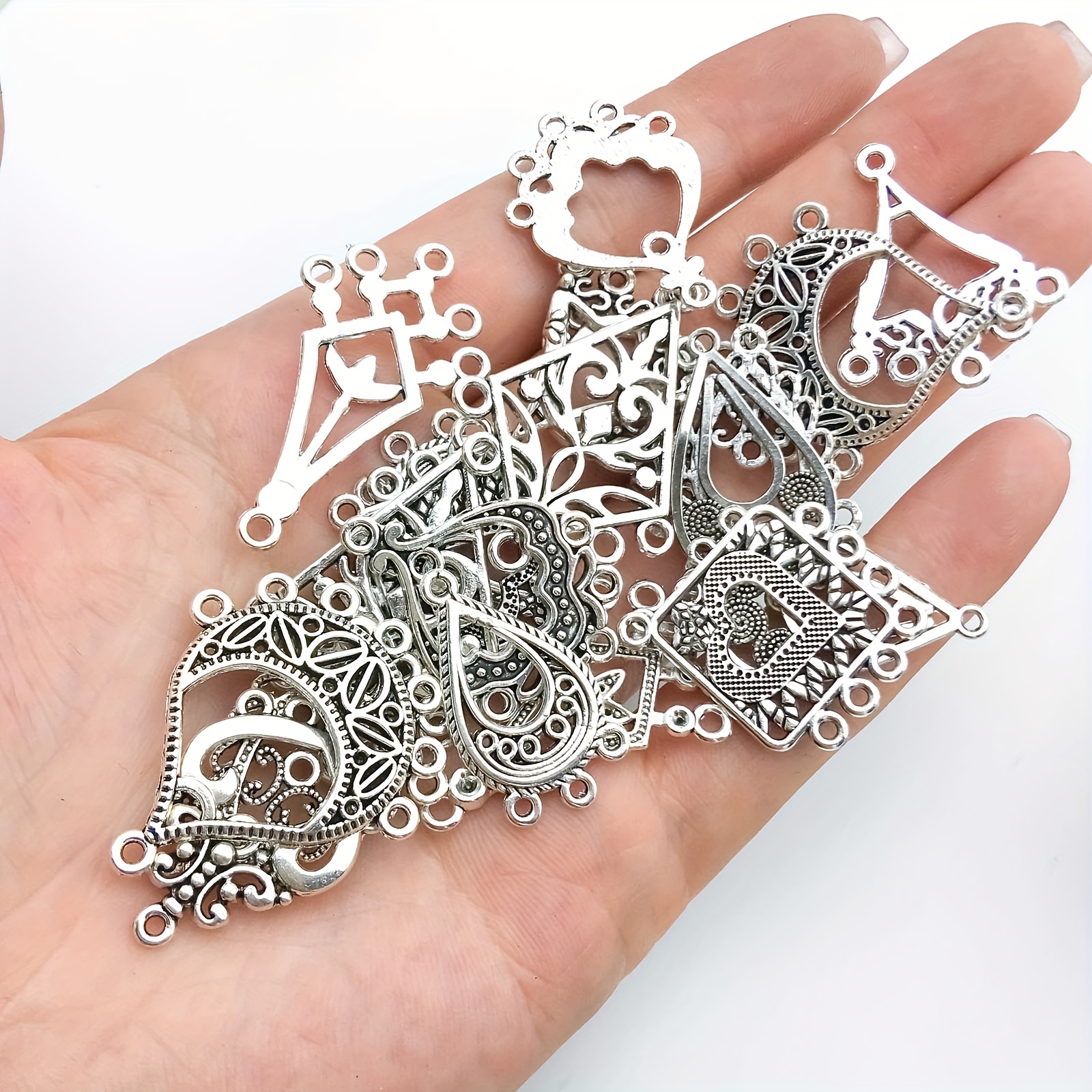 20pcs Zinc Alloy Antique Silver Ethnic Style Pendant DIY Jewelry Making